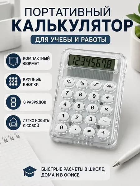 Калькулятор портативный карманный для школы и учебы