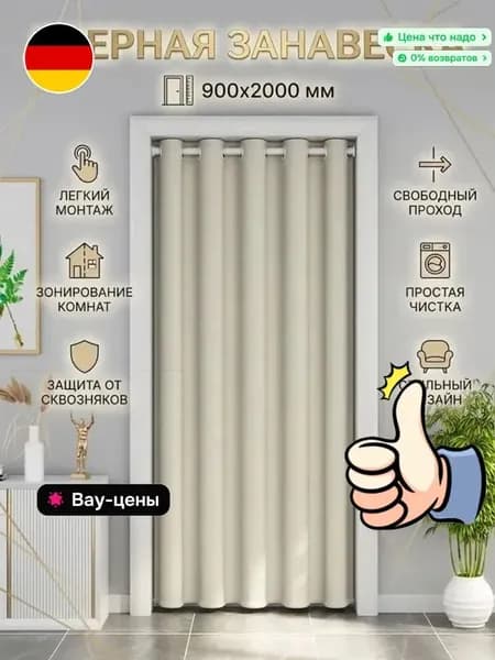 Дверь межкомнатная, Полиэстер с ПВХ покрытием, 900x2000, Глухая