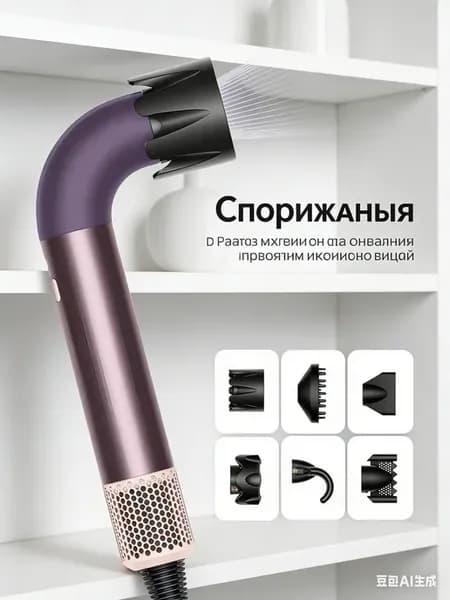 Фен стайлер для волос профессиональный с насадками мощны