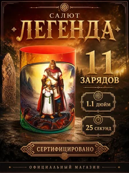 Салют фейерверк Легенда, 11 залпов, 1.1 дюйм, P7038