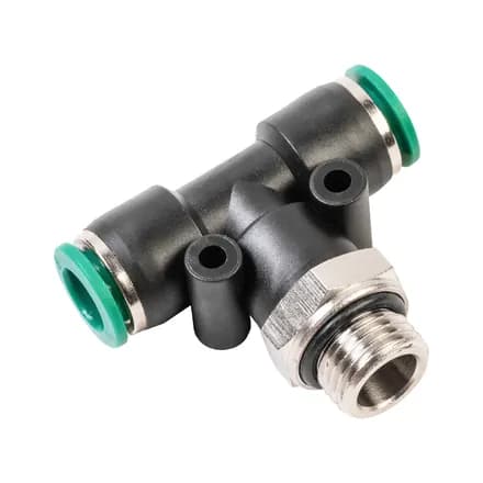 GARWIN PRO 808520-Т-8-8-14 Фитинг цанговый Т-тройник М1/4" 8 мм, с уплотнением, пластм. корпус