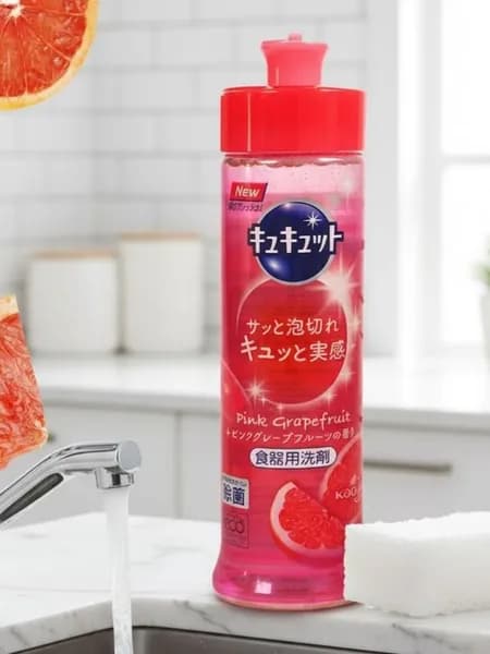Средство для мытья посуды KAO CuCute Pink Grapefruit с ароматом грейпфрута 220 мл