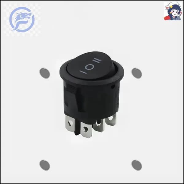 Эксклюзивный двухпозиционный переключатель 10А 250V для бойлера, круглая кнопка черного цвета