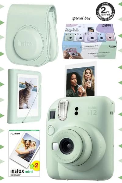 Instax Mini 12 комплектов + 20 картриджей + фоторамка