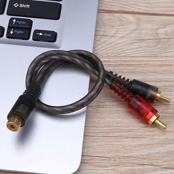 Аудиокабель RCA с разветвителем один мама два папы из чистой меди