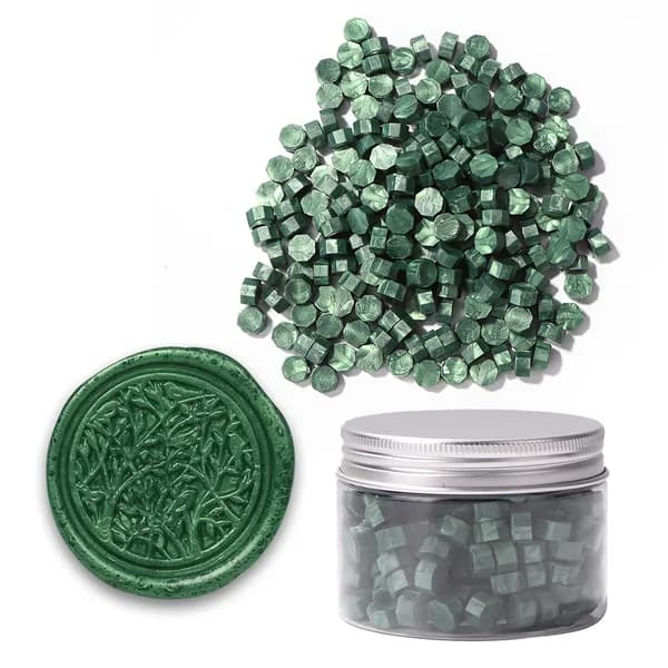 Воск для печатей Pine Green, восьмиугольный, 200 штук