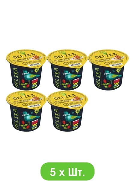 Каша Delika гречневая с курицей моментального приготовления 43г * 5шт.
