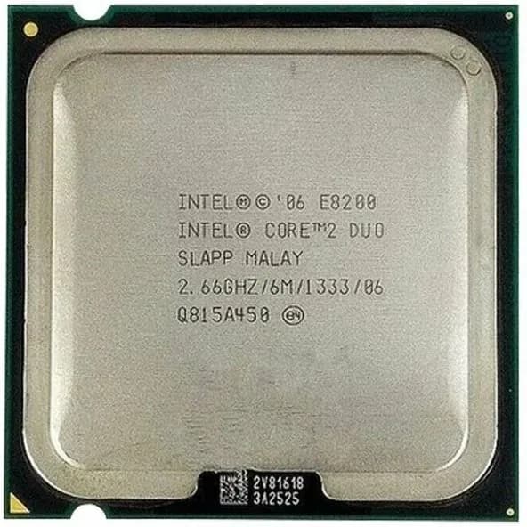 Процессор Intel Core 2 Duo E8200 (EU80570PJ0676M) OEM - LGA 775, 2 x 2,66 ГГц, L2 - 6144 КБ, DDR3, TDP 65 Вт