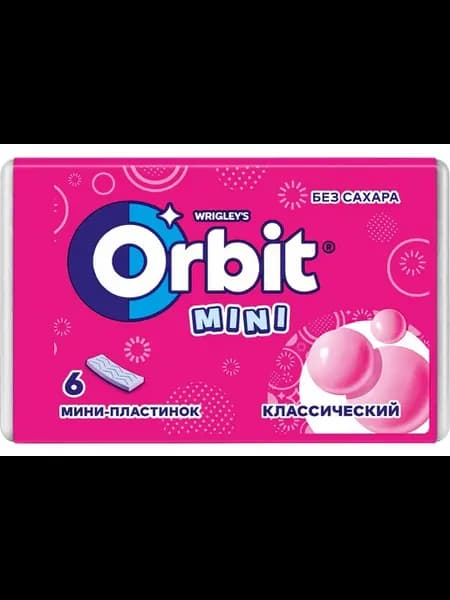 Жевательная резинка Orbit Mini классический без сахара