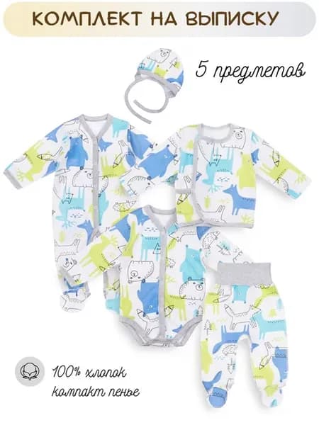 Комплект на выписку для новорожденных с начесом