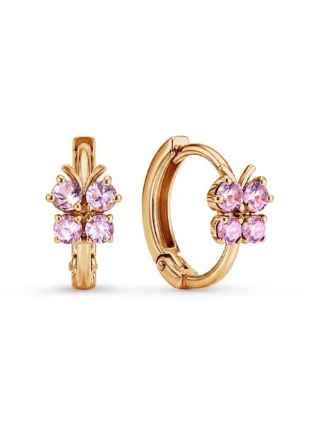 Серебряные серьги 925 детские Бабочки