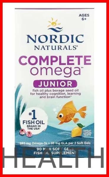 Nordic Naturals, Complete Omega Junior, для детей от 6 лет, со вкусом лимона, 90 миникапсул