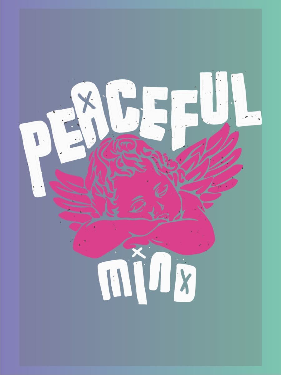 Термонаклейка на одежду peaceful mino