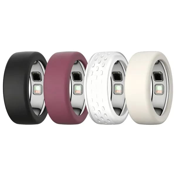 Силиконовый чехол для Oura Ring 5 (4 шт., размер S): прозрачный, чёрный, винно-красный, звёздный