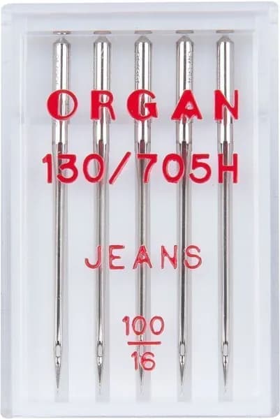 Иглы Organ для джинсы №100 5шт. 130/705H