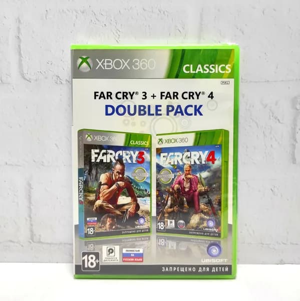 Far Cry 3 + Far Cry 4 Double pack Полностью на русском Видеоигра на диске Xbox 360