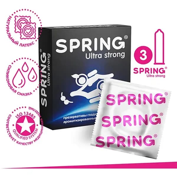 Презервативы ультрапрочные Ultra Strong / для секса, 3 шт.