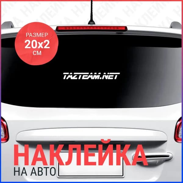 Наклейка на авто 20х2 TazTeam