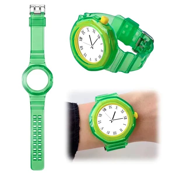 Силиконовый ремешок для карманных часов Royal Pop Swatch, цельный ТПУ, зелёный