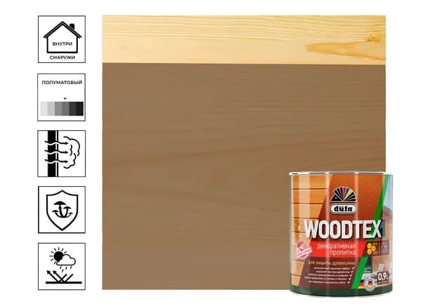 Пропитка "Dufa" WOOD TEX орех 0,9л