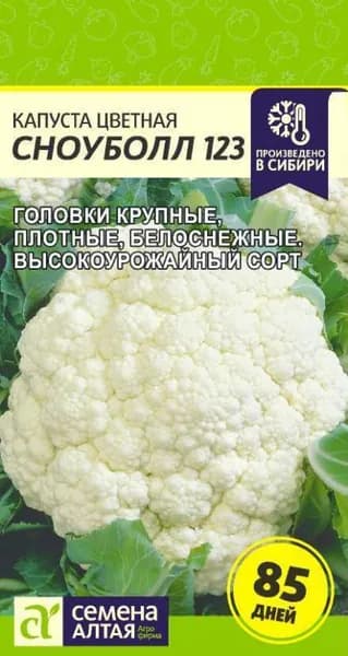 Семена Капуста Цветная Сноуболл 123/Семена Алтая/цп 0,3 гр.