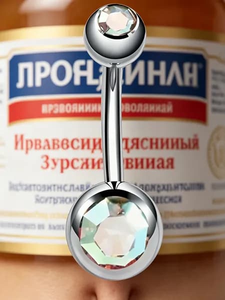 Пирсинг Банан В пупок