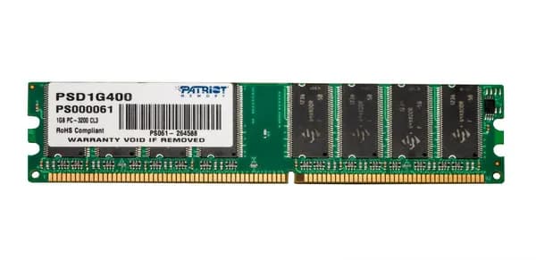 Patriot Memory Оперативная память DDR, 400 МГц, 1 x (PSD1G400)