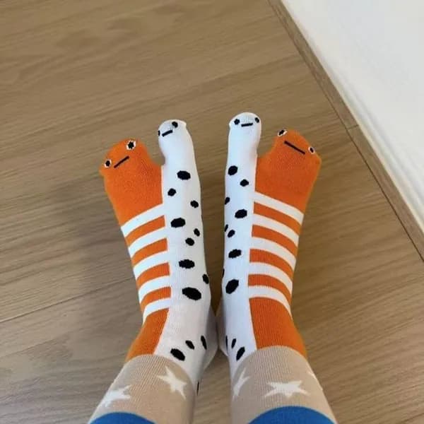 Смешные пальчатые носки
