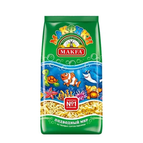 Makfa Макароны Макфики, Подводный мир 250 гр, 1 уп