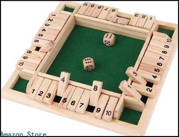 Настольная игра "Закрой коробку" (Shut The Box) для развития математики у детей 4-7 лет