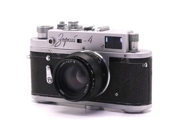 Фотокамера Зоркий 4 + Юпитер-8 black (СССР, 1973г.)