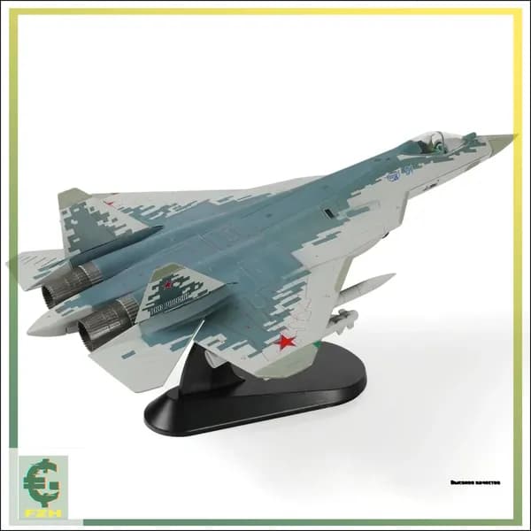 1 / 72 SU-57 Модель самолета с дисплейным стендом Военный стелс SU57 Plane Model Collection Подарок для взрослых