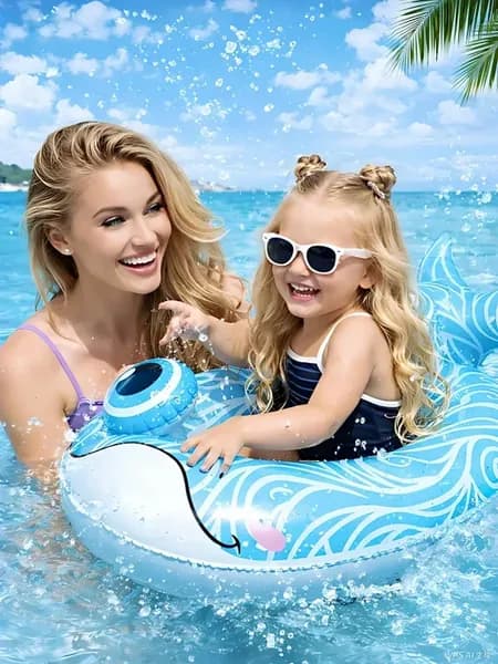 Надувная лодка детская для плавания 3–8 лет 105×65 см