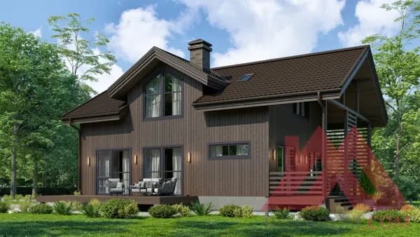 Архитектурное решение каркасного дома "Сканди" 11*8,3, 140 м.кв.