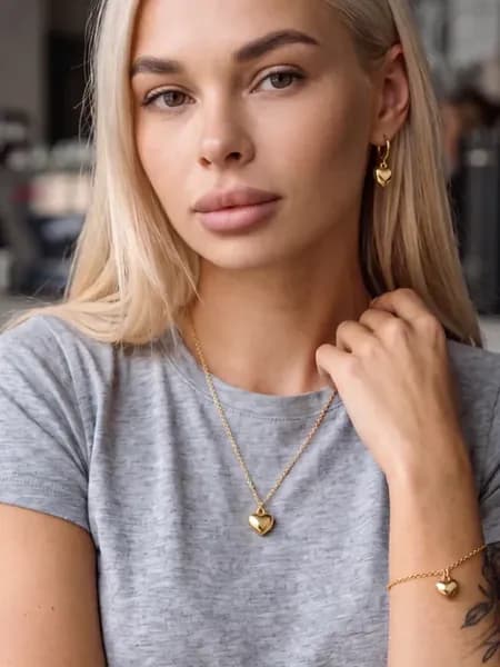 Комплект колье серьги браслет