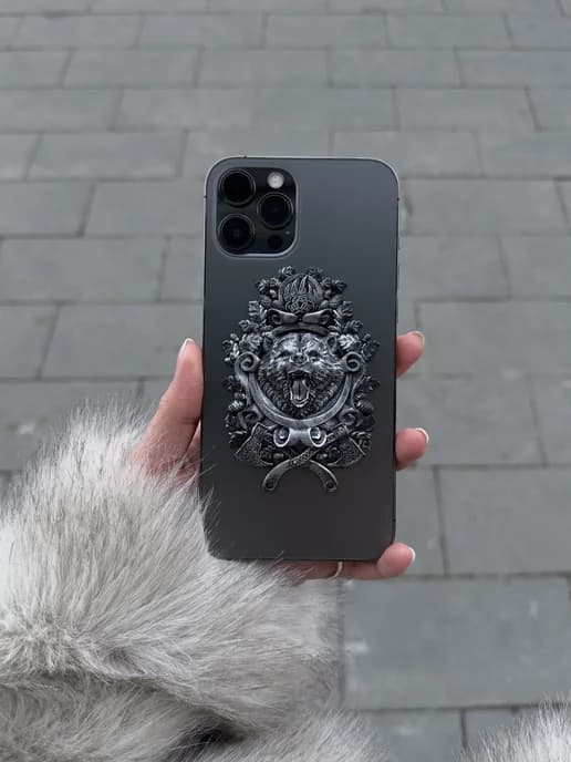 3D Стикер на телефон медведь