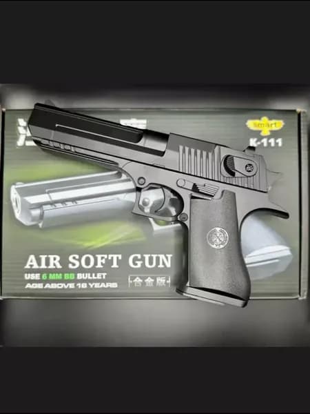 Пистолет игрушечный с пульками железный Desert Eagle