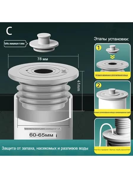 Уплотнительная пробка канализационной трубы