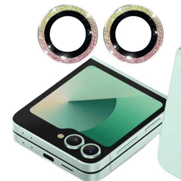 Металлическая защитная пленка для объектива камеры с блестками Eagle Eye, подходит для пленки для объектива мобильного телефона Samsung Flip6