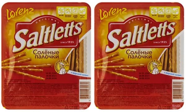 Lorenz Палочки Saltletts Классические соленые, 150 г, 2 шт