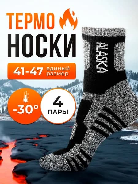 Носки Arctic Flow мужские, женские, 4 пары