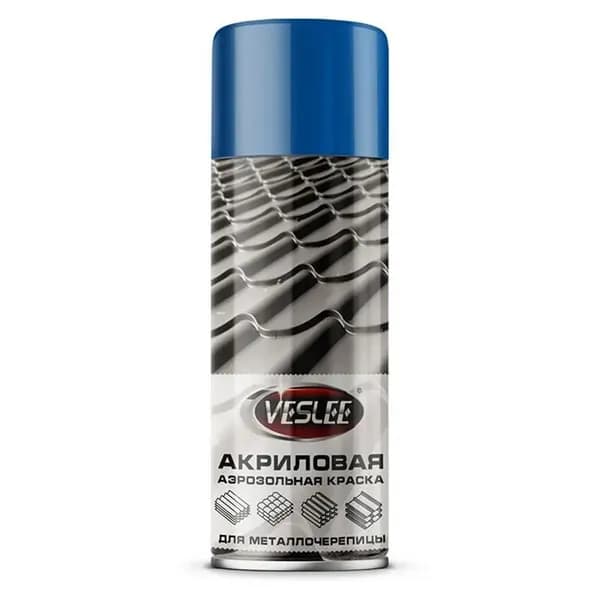 Аэрозольная краска, Глянцевое покрытие, 520 л, 0.5 кг, синий