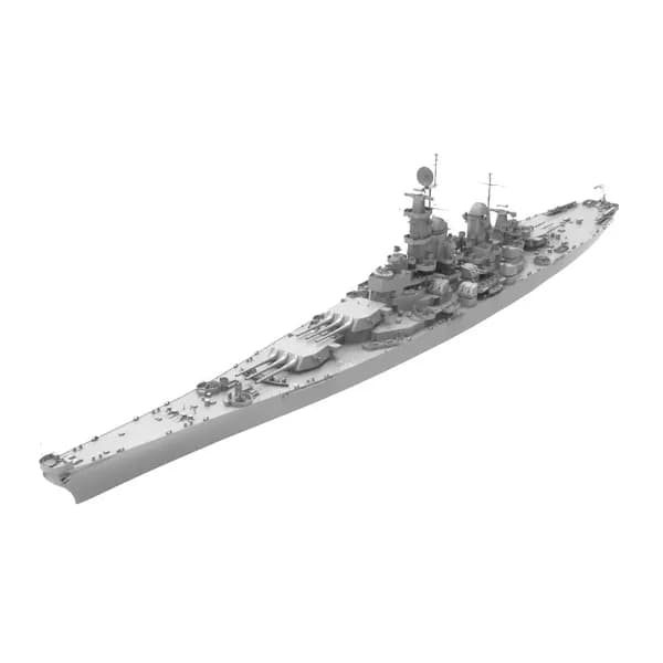 Военная модель, масштаб 1:4800 американский линейный корабль типа Айова (ватерлиния)