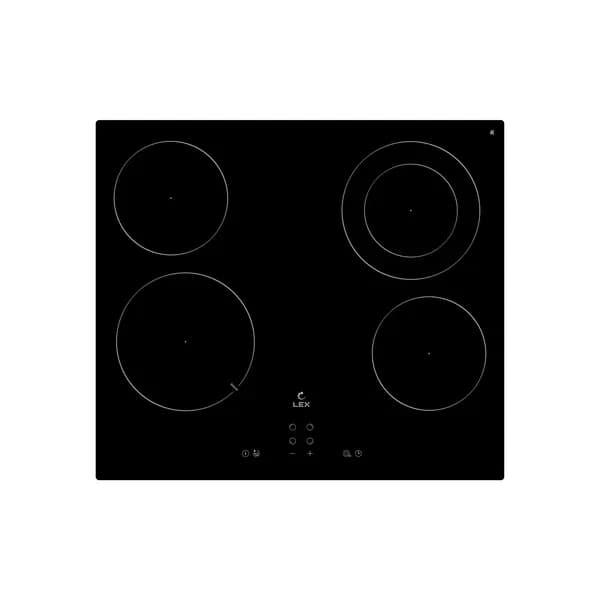 Электрическая варочная панель встраиваемая LEX HH 6041 BL, функция Boost, 4 конфорки, сенсорное управление, зона расширения, черная. Товар уцененный