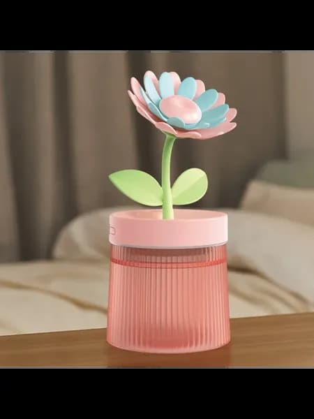 Увлажнитель Cool Mist с RGB подсветкой ночник (Pink Sunflow