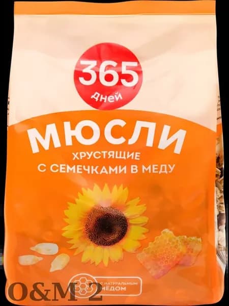 Мюсли хрустящие 365 ДНЕЙ с семечками в меду 2шт D