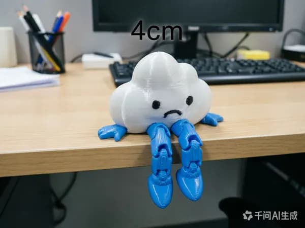 Мини-фигурка игрушечного героя темное облако с ножками для 3D-печати