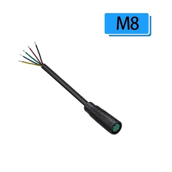 Разъем JULET M8 5PIN F, Мама с кабелем 24см