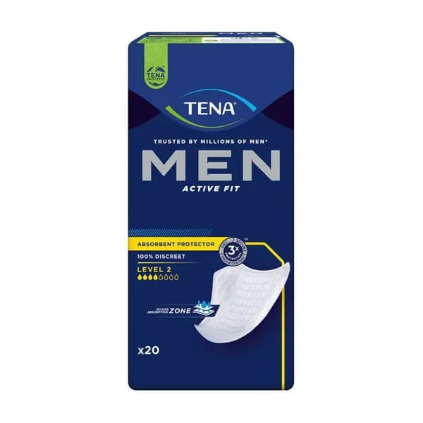 Прокладки урологические для мужчин Tena Men Level 2 Medium, 4 капли, 500 мл, 20 штук