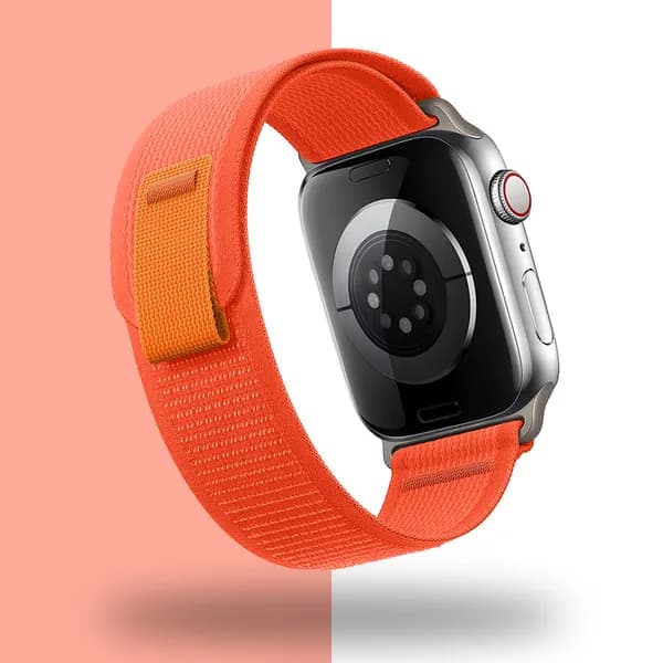 Ремешок нейлоновый для Apple Watch Series 1-9, SE 1-2, Ultra 1-2, 42-44-45-49 mm / Браслет тканевый на липучке Эпл Вотч 1-9